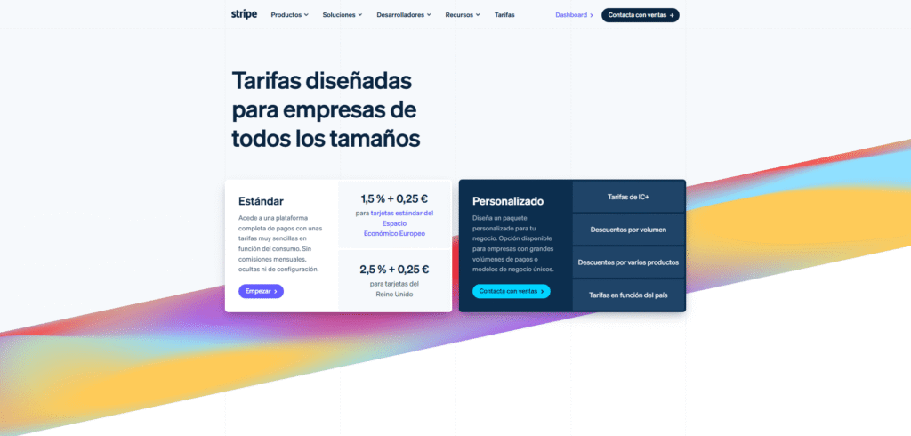 Tarifas de Stripe