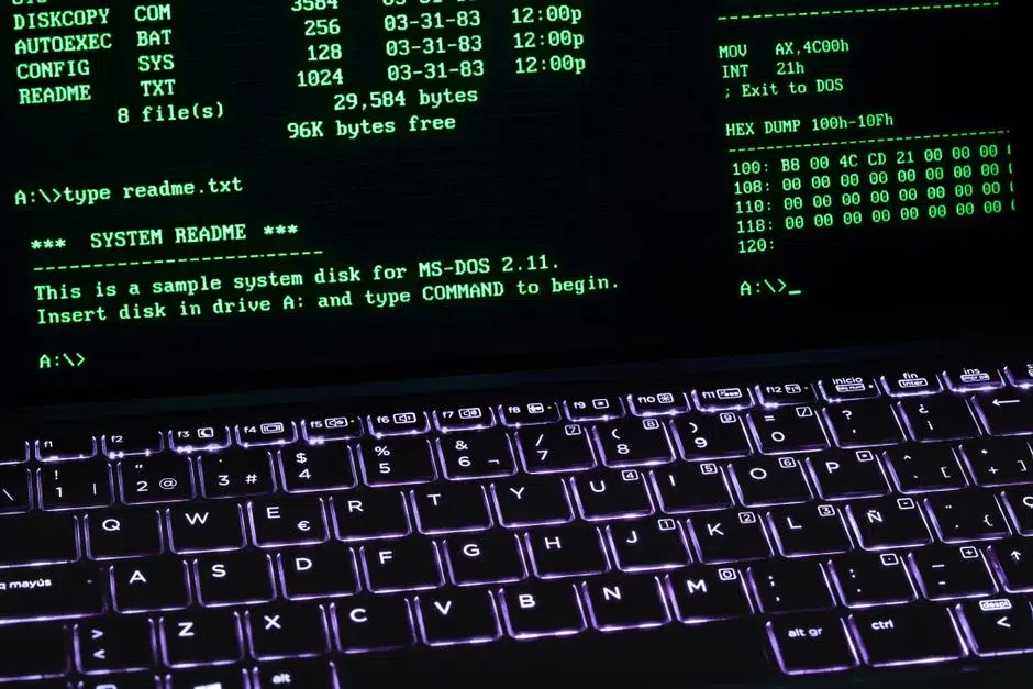 Pantalla de terminal en un portátil para ilustrar la instalación y configuración de OpenClaw